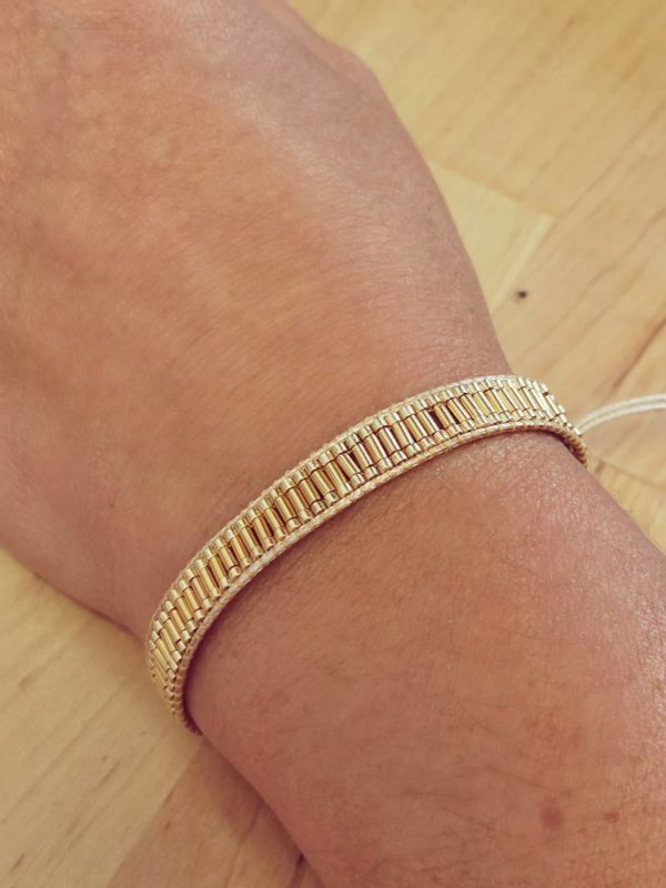 bracelet porté doré coulissant