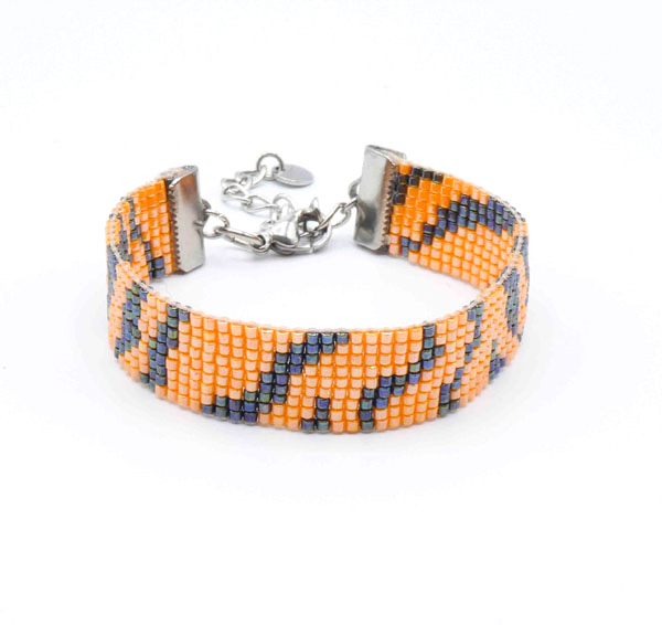 bracelet-souple-tigre-tissé