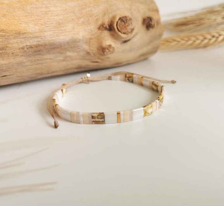 bracelets perles tila rosé